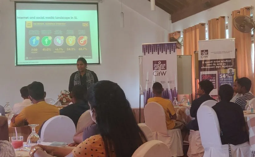Four sensitisation workshops on gender, CSGBV and GOHS including cyber security were conducted in Kilinochchi, Batticaloa, and Puttalam