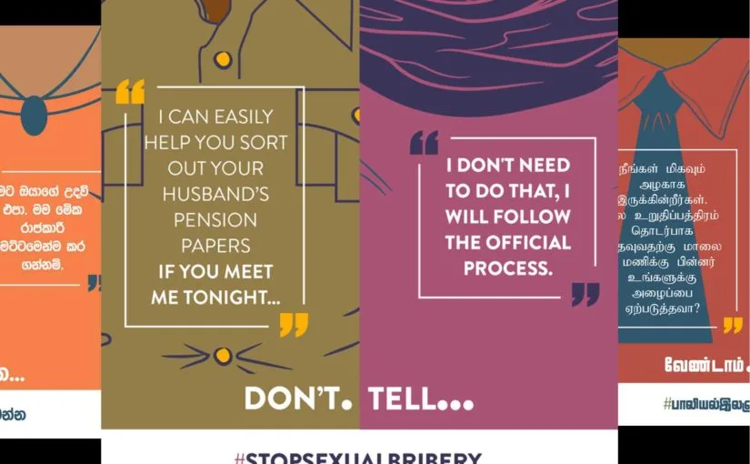 Social media and media outreach on sexual bribery (SB)